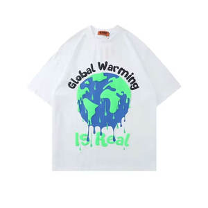 Drop shoulder Puff Print O-cuello Camisetas 100% Algodón Heavyweight Camisetas Logotipo personalizado de gran tamaño Tallas grandes 2025 - Product Image 4