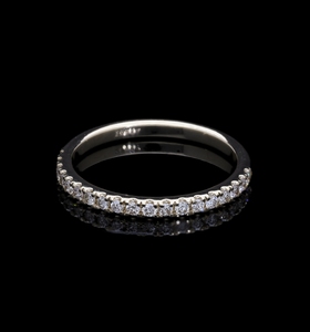 สายเพชรธรรมชาติ0.29CTW ทอง14K คลาสสิกสำหรับผู้หญิงที่เพรียวบางติดตั้งครึ่งปูด้วยเพชรทรงกลมตัด - Product Image 2