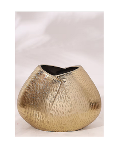 Vase à fleurs moderne en métal aluminium avec hôtels de couleur marron vaisselle pot de fleur fabricant en gros exportateur - Product Image 5