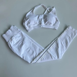 Nouveau Style sport dos croisé soutien-gorge taille haute séchage rapide Yoga pantalon Gym Flare Leggings Fitness Yoga ensemble pour les femmes - Product Image 4