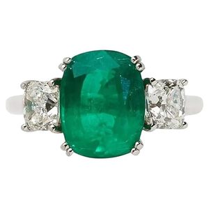 Anillo de mujer Esmeralda natural y piedra preciosa CZ May Birthstone Boda Compromiso Navidad Joyería hecha a mano Anillo de plata esterlina 925 - Product Image 5