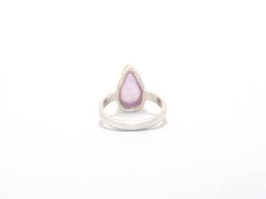 Meilleure vente minimaliste en argent Sterling massif larme améthyste bague classique bijoux de mariage améthyste naturelle pierre précieuse doigt - Product Image 6