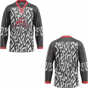 Maillots de hockey personnalisés de haute qualité 100% polyester, vêtements de sport personnalisés, commande en gros pour équipe, respirant, imprimé par sublimation - Product Image 3