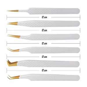 Venta al por mayor SEVMEK SURGICAL Pinzas de Extensión de Pestañas de Acero Inoxidable, Punta de Microfibra de Precisión Antiestático Durable - Product Image 1