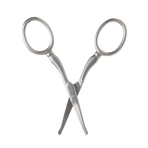 Lame incurvée en acier au carbone Ciseaux à pointe arrondie pour les sourcils Meilleur nez Moustache Oreille et nez Ciseaux à cheveux Lames droites supérieures - Product Image 5