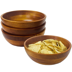 Ensaladera de madera artesanal de primera calidad con patrones de grano de madera únicos personalizables para bodas, eventos y fiestas - Product Image 2