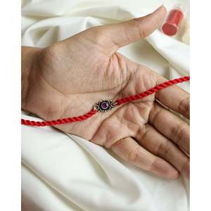 925 <b>Silver</b> Royal Amethyst Rakhi Elegant Crystal <b>Bracelet</b> & <b>Bangle</b> - Product Image 6