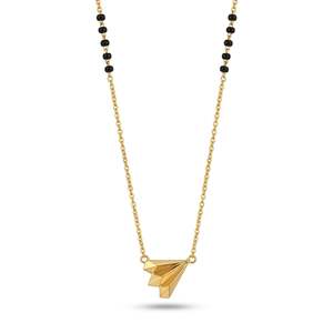 Collier Mangalsutra en perles et diamants - Bijoux ethniques pour mariage - Cadeau - Product Image 2
