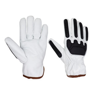 Gants de travail industriels robustes pour l'industrie pétrolière et gazière avec protection anti-vibrations TPR, en cuir synthétique, pour la sécurité des mains - Product Image 1