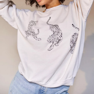 Sudaderas Lisas con Cuello Redondo al por Mayor para Mujer - Sudaderas de Estilo Urbano Hip Hop para Mujer - Product Image 5
