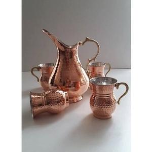 เหยือกทองแดงสำหรับช่างฝีมือที่มีสำเนียงโมราสีน้ำเงินสำหรับเสิร์ฟเครื่องดื่มระดับพรีเมียม - Product Image 2