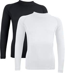 Camisa de compresión transpirable de manga larga para niños y niñas Deportes atléticos juveniles (fútbol de béisbol) Adolescentes - Product Image 3