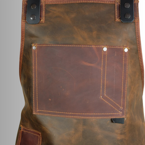 Delantales de carnicero de cocina para barbacoa de cuero genuino de grano completo de alta calidad para hombres y mujeres Ropa de cocina Premium - Product Image 5