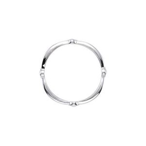 Stuller Romantic Fashionable 14KY Gold Plated Inlay <b>Ring</b> 50927:1002P Stackable Number Shape Trendy Wedding <b>Ring</b> with 18K Plating - Product Image 3