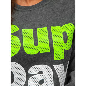 Sudaderas elegantes para mujer, a la moda de gran tamaño Sudadera con capucha, jersey de manga larga, sudadera holgada de algodón para niñas y damas - Product Image 4