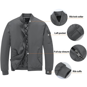 Chaquetas universitarias para hombre con logotipo personalizado de alta calidad, abrigo informal Unisex, chaqueta de béisbol de Color sólido para hombre con bolsillo - Product Image 5
