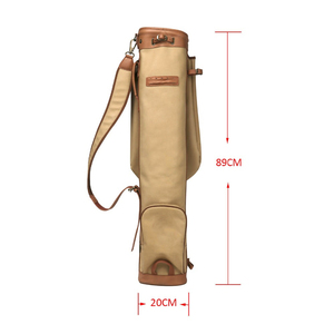 Soporte de golf de lona y cuero de estilo de calidad tradicional y bolsa de transporte Bolsas de carrito de golf - Product Image 2