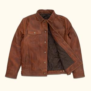 Chaqueta de Motociclista de Cuero Vacuno Vintage para Hombre, de Alta Calidad, Corte Regular, Estilo Bomber, para Invierno - Product Image 2