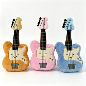 Unique plush electric guitar plush, cute guitar <b>stuffed</b> animal, guitar plush pillow, plush guitar <b>toy</b> - Product Image 1