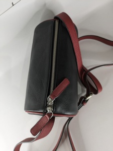 Bolso cilíndrico de cuero genuino de lujo negro impreso reutilizable promocional 100% cuero Real alta calidad Fitness gimnasio bolsa para Unisex - Product Image 6