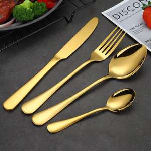 Juego de cubiertos de metal resistente para uso diario en la cena familiar que garantiza comodidad, equilibrio y rendimiento a largo plazo. - Product Image 2