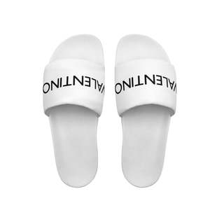Claquettes blanches avec inscription logo Valentino - Product Image 4