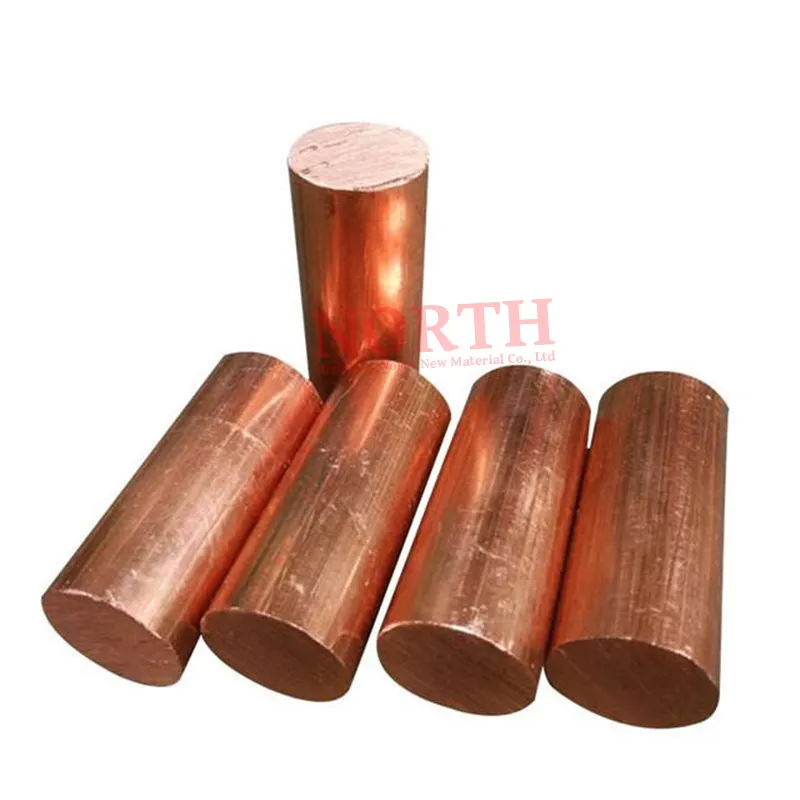 C10100 C10200 C12000 C17200 C17510 Diameter 2-90mm Copper Beryllium Bar Solid Copper Round Rod