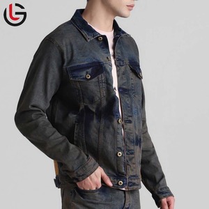 En stock, veste en jean pour homme, style streetwear, 100% coton, séchage rapide, imperméable, fabriquée au Pakistan - Product Image 2
