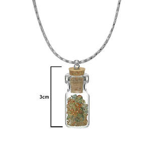 Urthn Bohème Multi-Quartz Améthyste Diamant & Perle Pierre Pendentif avec Argent Plaqué Verre Chaîne Hexagone Shape-1202427A - Product Image 1