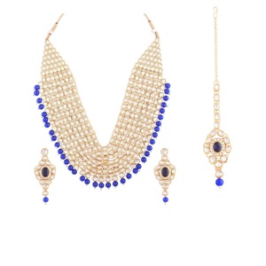 ชุดเครื่องประดับสำหรับผู้หญิงชุดเครื่องประดับงานแต่งงานทำจากคริสตัลทำจากคริสตัลจากนักออกแบบชาติพันธุ์ของอินเดีย - Product Image 1
