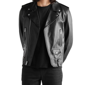 Chaquetas de cuero marrones personalizadas de alta calidad para hombre, tela de lona con cuello levantado y cremallera - Product Image 1