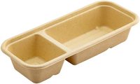 Compartiment biodégradable boîte à déjeuner de Bagasse de canne à sucre contenants alimentaires de Bagasse jetables avec couvercle