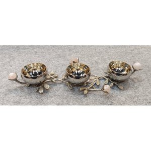 Bol de designer en métal décoratif artisanal indien Bol en acier, laiton et résine fabriqué à la main en métal pour la décoration - Product Image 1