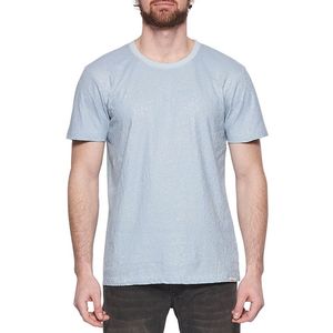 T-Shirt Oversize Blu da Uomo Elevenparis in Cotone Effetto Screpolato/Fibra di Bambù, Taglia Media, 240g, Jersey con Stampa Serigrafica - Product Image 1