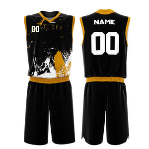 เครื่องแบบบาสเกตบอลผ้าโพลีเอสเตอร์100% สำหรับวัยรุ่นเครื่องแบบบาสเกตบอลวัสดุระบายอากาศมาใหม่ - Product Image 1