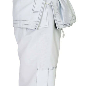 Combinaison de lutte blanche personnalisée, légère, respirante, extensible, tenue d'entraînement d'arts martiaux avec ceinture pour adultes - Product Image 6