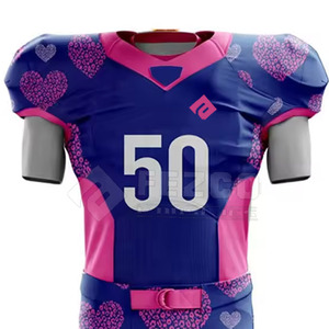 Meilleure vente Uniformes de football américain personnalisés 2025 Vêtements d'entraînement Manches courtes Respirant 100% polyester - Product Image 4