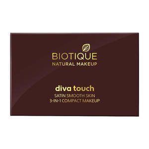 Maquillaje Natural Biotique Diva Satin Smooth 3 en 1, Maquillaje Compacto Cremoso de Avena, 9g - Product Image 2