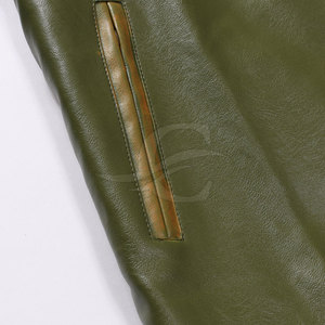 Chaqueta de cuero estilo cremallera informal para hombre lona ajustada con cuello levantado para invierno nueva llegada - Product Image 6