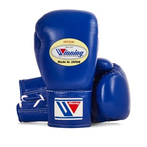 Gants de boxe de qualité supérieure, en cuir de vache véritable, fermeture à lacets, légers, sangle de poignet réglable - Product Image 3