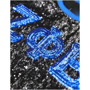 100 coton Zeta Phi Beta sororité Sequin brodé lettres grecques t-shirt noir étincelle élégant décontracté grec vie vêtements chemise - Product Image 5