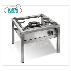 Technochef - Cuisinière à gaz professionnelle sur pied, brûleur unique, 20 kW, modèle SP6050LMIR - Product Image 1
