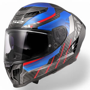 LS2 FF807 Carbon Fiber Racing Helmet Full Face Flip-Up Dual Visor XL Size with <b>Boxed</b> Storage New Condition - Product Image 1