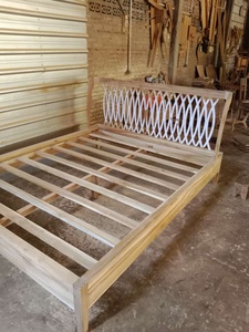 Venta al por mayor de camas de tamaño queen de madera maciza minimalista cama doble de madera europea de larga duración para la fabricación de muebles de hotel - Product Image 6