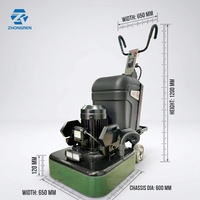 Vente directe d'usine, meuleuse à béton électrique industrielle, machine à polir les sols ZR650 380V 11KW, machine à meuler à sec et à humide