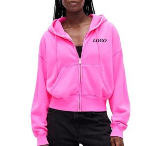 Sweat-shirt pour femme de haute qualité avec manches longues et logo personnalisé, coupe ample et poches latérales, tendance - Product Image 1