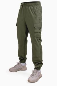 Pantalon tactique en tissu coupe skinny kaki – Confortable et flexible, design ajusté pour une mobilité accrue – Vente en gros - Product Image 2