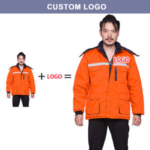 LOGO personnalisé, hiver, résistant au froid, polyester chaud, ignifuge, haute visibilité, protection unisexe, mi-longueur, haute visibilité, réfléchissant - Product Image 2