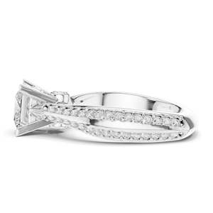 แหวนเพชรทรงปรินเซสคัท 2.59 กะรัต สำหรับผู้หญิง ความใส VVS-VS สี EF ทอง 18KT, 14KT, 10KT และเงิน 925 สีโรสโกลด์, สีเหลือง, สีขาว - Product Image 6