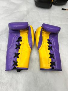 ถุงมือชกมวยถุงมือหนัง PU แบบผูกเชือกถุงมือมวยไทยหนังแท้ระบายอากาศได้ดี - Product Image 5
